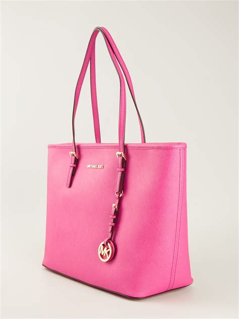 jet set travel michael kors pink|Michael Kors designer tote jetset.